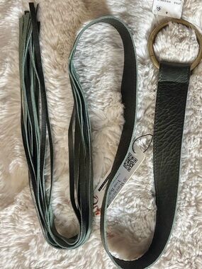 NWT $89 ADA Wrap Fringe Belt - Khaki